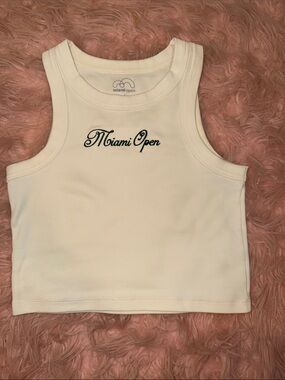 Women's White Ribbed Tank Top